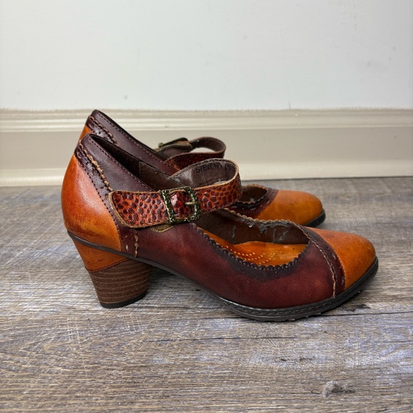 Lartiste spring step Ostentatious Mary Jane pump leather boho - Picture 10 of 10